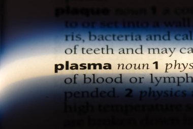 plazma Word'de bir sözlük. plazma kavramı.