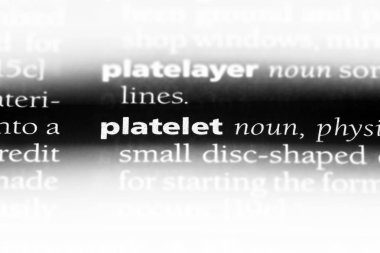 trombosit Word'de bir sözlük. trombosit kavramı.