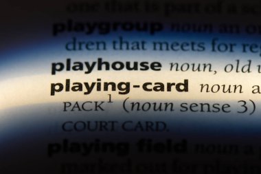 iskambil Word'de bir sözlük. iskambil kavramı.