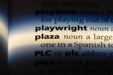 Plaza Word'de bir sözlük. Plaza kavramı.