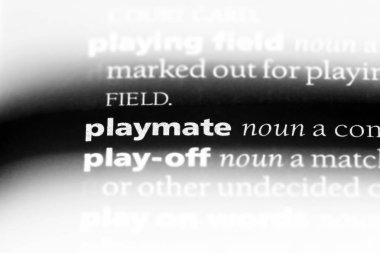 bir sözlüğü'ndeki Playmate sözcüğü. oyun arkadaşı kavramı.