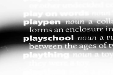 Anaokulu Word'de bir sözlük. Anaokulu kavramı.