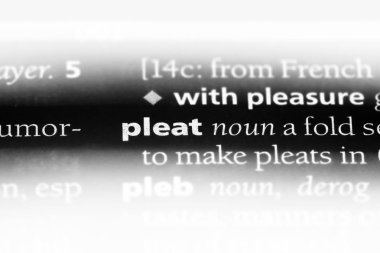 bir sözlüğü'ndeki pli sözcüğü. pli kavramı.