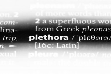 bolluk Word'de bir sözlük. bolluk kavramı.