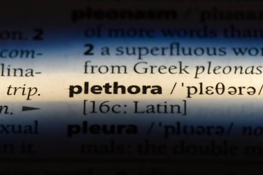 bolluk Word'de bir sözlük. bolluk kavramı.