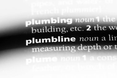 bir sözlüğü'ndeki Plumbline sözcüğü. Plumbline kavramı.