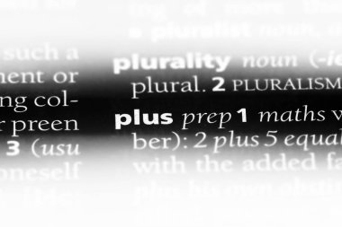 Ayrıca bir sözlüğü'ndeki sözcüğü. artı kavramı.