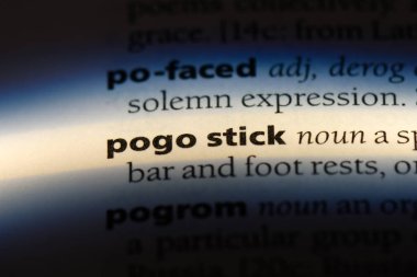 pogo stick Word'de bir sözlük. pogo stick kavramı.