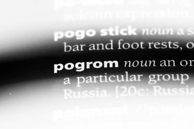 bir sözlüğü'ndeki sözcüğü pogrom. pogrom kavramı.