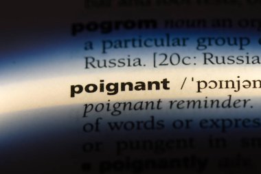 bir sözlüğü'ndeki dokunaklı sözcüğü. dokunaklı kavramı.