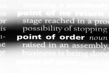 noktası sırası Word'de bir sözlük. noktası of düzeni kavramı.