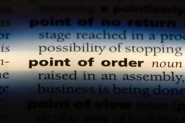 noktası sırası Word'de bir sözlük. noktası of düzeni kavramı.