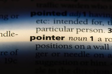 işaretçi Word'de bir sözlük. işaretçi kavramı.