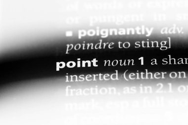 sözcük sözlükte gelin. nokta kavramı.