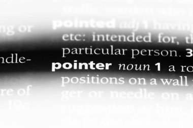 işaretçi Word'de bir sözlük. işaretçi kavramı.