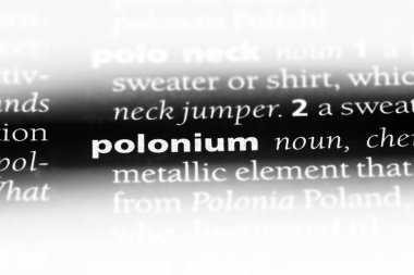 Polonyum Word'de bir sözlük. Polonyum kavramı.