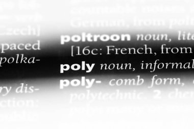 Poli Word'de bir sözlük. Poli kavramı.