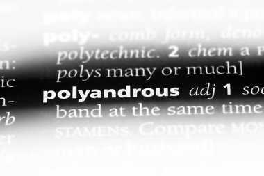 polyandrous tek kelimeyle bir sözlük. polyandrous kavramı.