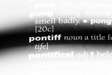 Papa'nın Word'de bir sözlük. Papa'nın kavramı.