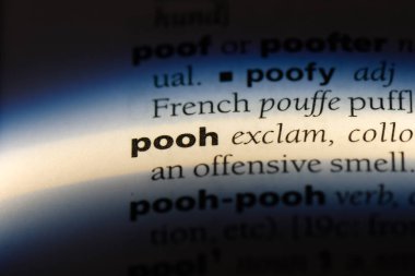 Pooh bir sözlükte kelime. Pooh kavramı.