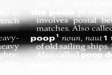 bir sözlüğü'ndeki sözcüğü poop. kaka kavramı.