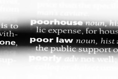 Zavallı hukuk Word'de bir sözlük. Zavallı hukuk kavramı.