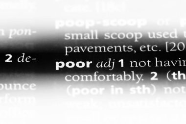 Zavallı kelime sözlüğe. Zavallı kavramı.