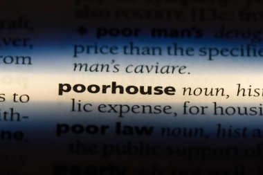 bir sözlüğü'ndeki yoksullar evinden önceki sözcüğü. Fakirler kavramı.