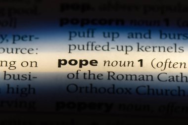 Papa'nın Word'de bir sözlük. Papa kavramı.