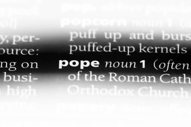 Papa'nın Word'de bir sözlük. Papa kavramı.