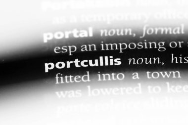 parmaklığı Word'de bir sözlük. kapı kavramı.