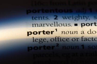 Porter Word'de bir sözlük. Porter kavramı.