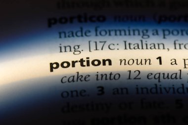 bölümü Word'de bir sözlük. bölümü kavramı.