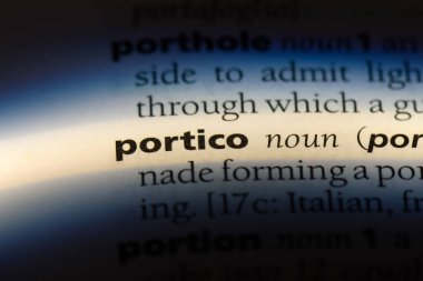 Portico sözcüğü sözlüğe. Portico kavramı.