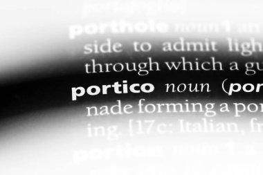 Portico sözcüğü sözlüğe. Portico kavramı.