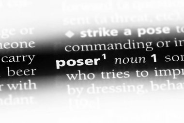 Poser Word'de bir sözlük. Poser kavramı.