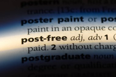 ücretsiz bir sözlük kelime sonrası. Post ücretsiz kavramı.