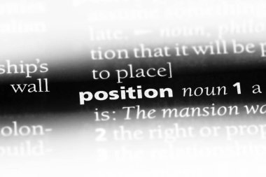 sözcük sözlükte getirin. pozisyon kavramı.