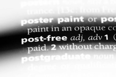 ücretsiz bir sözlük kelime sonrası. Post ücretsiz kavramı.