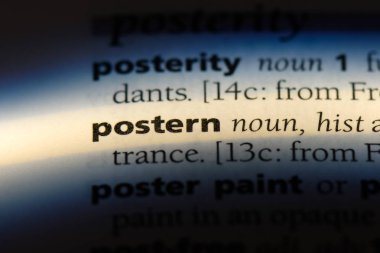 Postern tek kelimeyle bir sözlük. Postern kavramı.