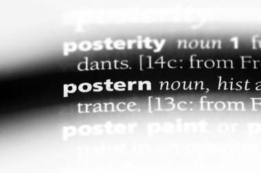 Postern tek kelimeyle bir sözlük. Postern kavramı.