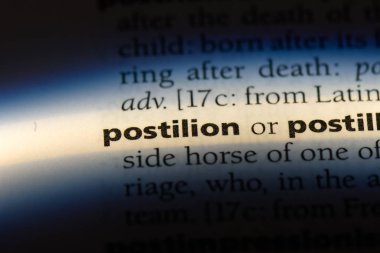 postilion sözcük sözlüğe. postilion kavramı.