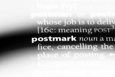 bir sözlüğü'ndeki sözcüğü posta damgası. posta damgası kavramı.