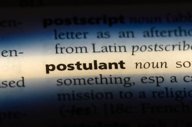 postulant sözcük sözlüğe. postulant kavramı.