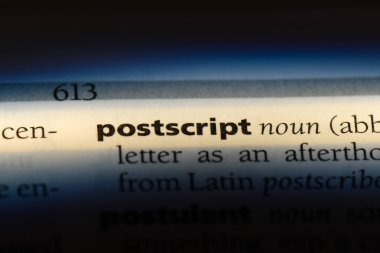 PostScript Word'de bir sözlük. PostScript kavramı.