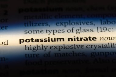 Potasyum nitrat Word'de bir sözlük. Potasyum nitrat kavramı.