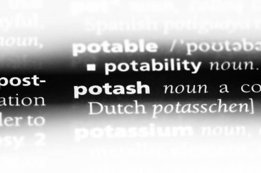 potas Word'de bir sözlük. potas kavramı.