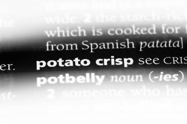 tek bir sözlük kelimeyle gevrek patates. patates net kavramı.