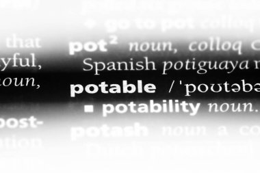 İçilebilir tek kelimeyle bir sözlük. İçilebilir kavramı.