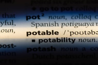 İçilebilir tek kelimeyle bir sözlük. İçilebilir kavramı.